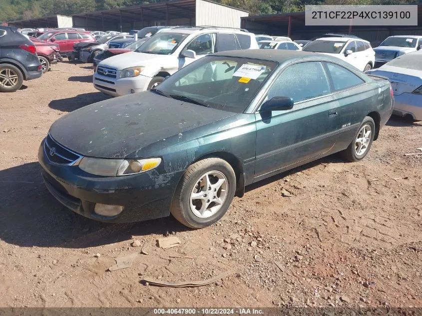 1999 Toyota Camry Solara Se V6 VIN: 2T1CF22P4XC139100 Lot: 40647900