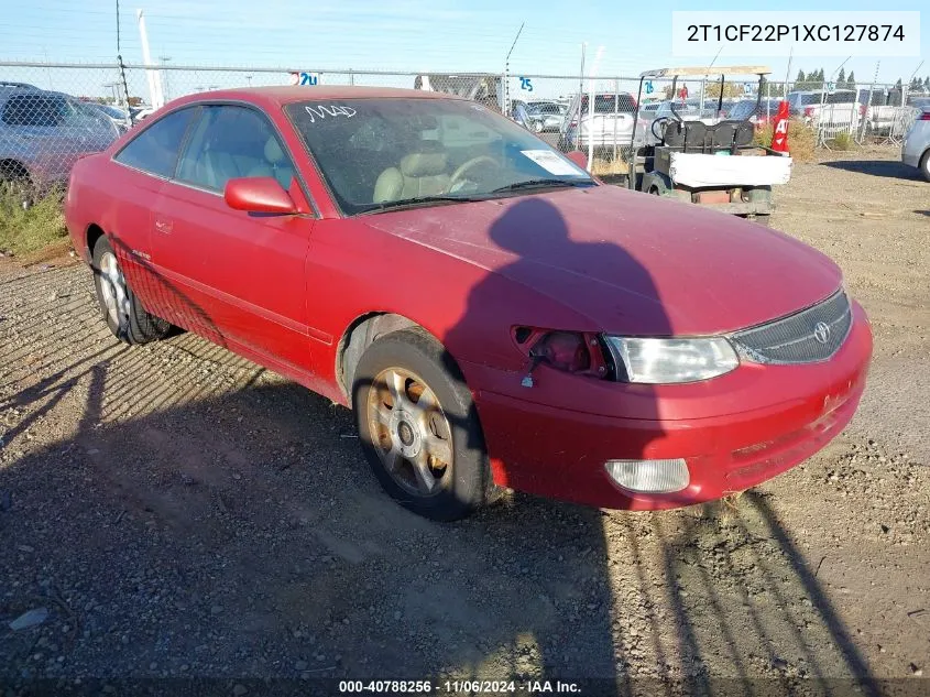 1999 Toyota Camry Solara Sle VIN: 2T1CF22P1XC127874 Lot: 40788256