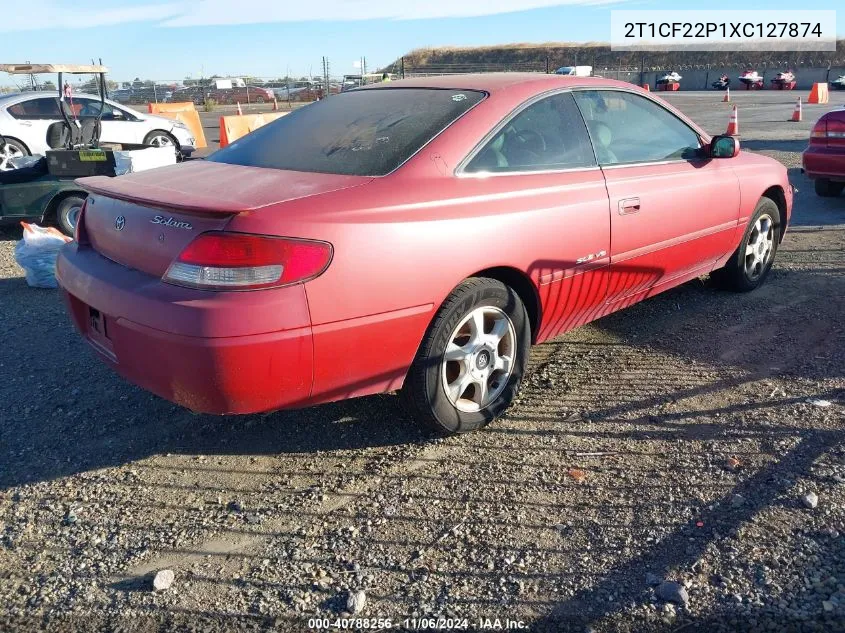 1999 Toyota Camry Solara Sle VIN: 2T1CF22P1XC127874 Lot: 40788256