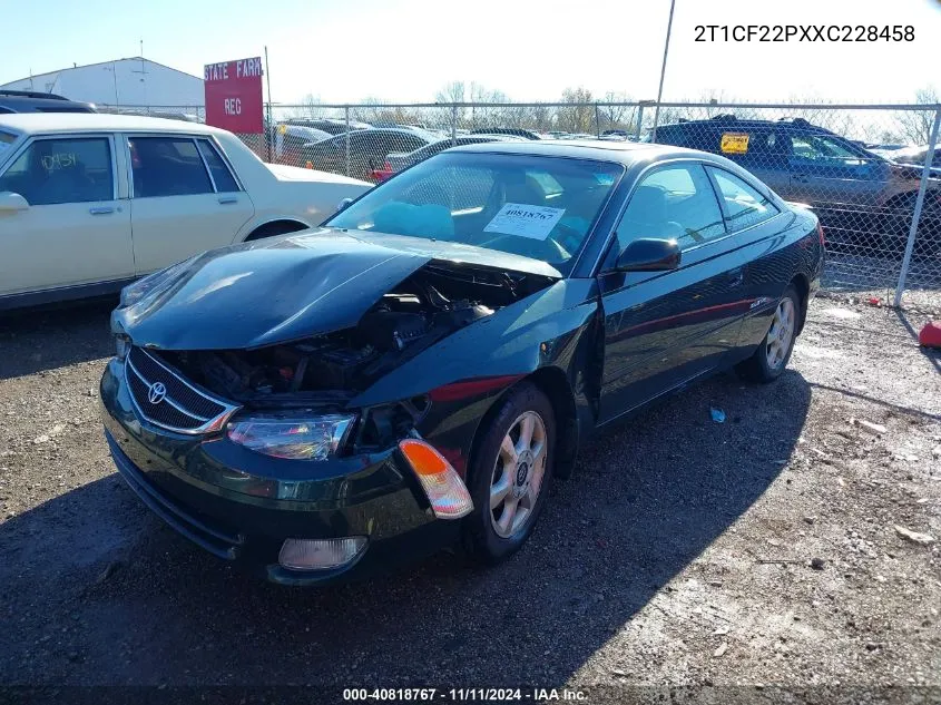 1999 Toyota Camry Solara Sle VIN: 2T1CF22PXXC228458 Lot: 40818767