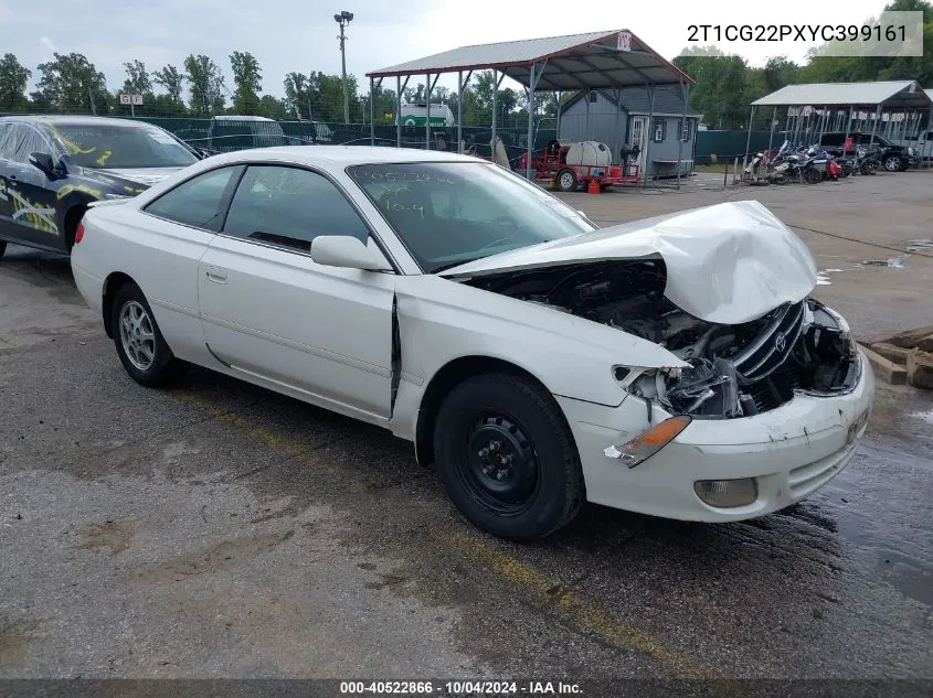 2000 Toyota Camry Solara Se VIN: 2T1CG22PXYC399161 Lot: 40522866