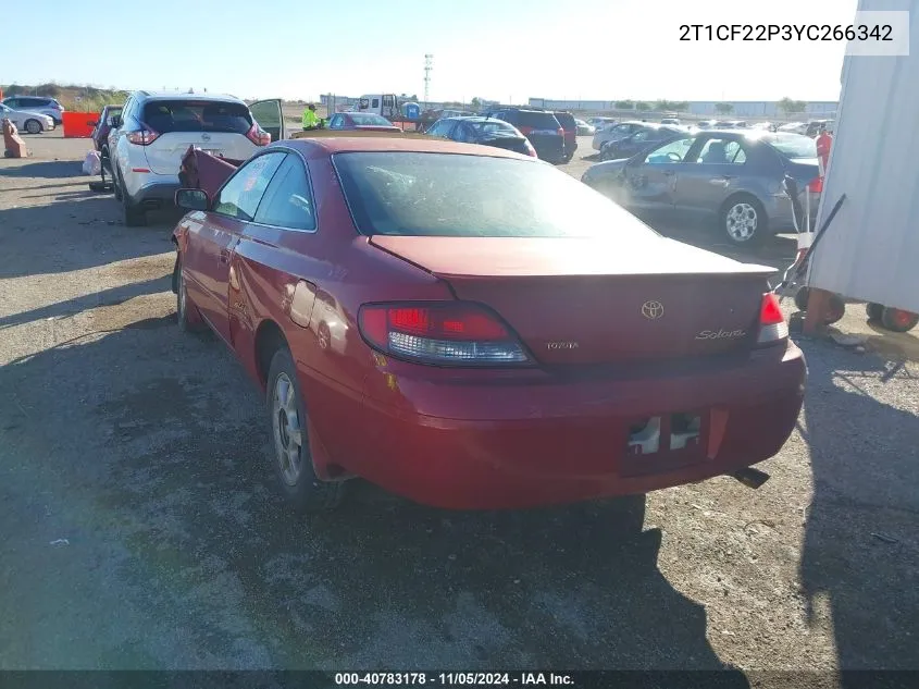 2T1CF22P3YC266342 2000 Toyota Camry Solara Sle V6