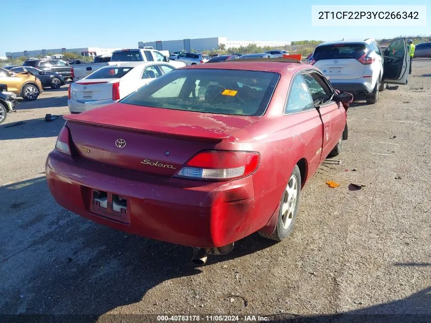 2T1CF22P3YC266342 2000 Toyota Camry Solara Sle V6