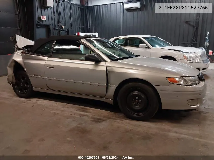 2001 Toyota Camry Solara Sle V6 VIN: 2T1FF28P81C527765 Lot: 40207801