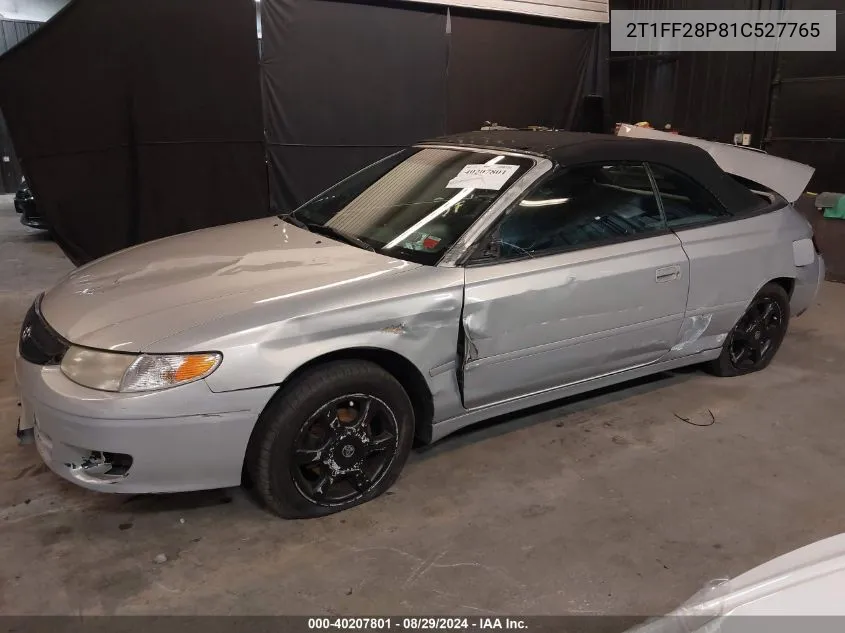 2001 Toyota Camry Solara Sle V6 VIN: 2T1FF28P81C527765 Lot: 40207801