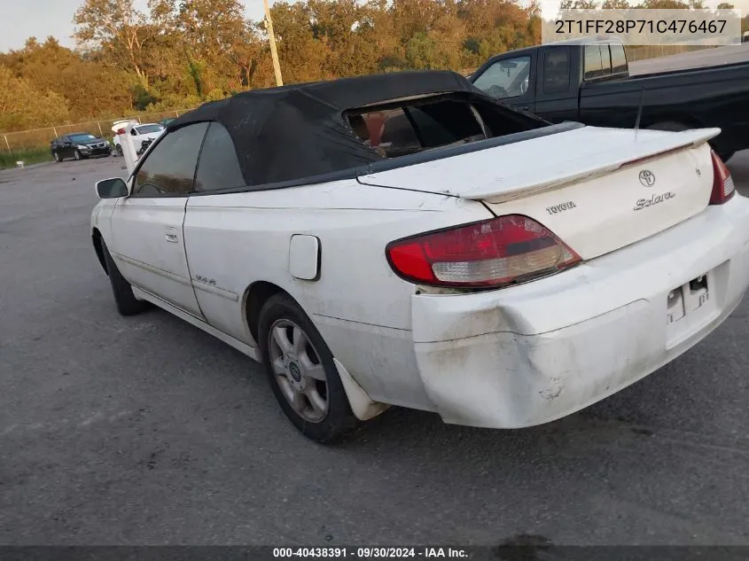 2001 Toyota Camry Solara Se/Sle VIN: 2T1FF28P71C476467 Lot: 40438391