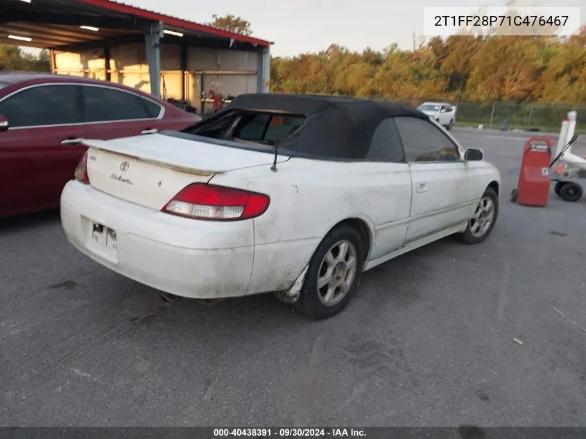 2001 Toyota Camry Solara Se/Sle VIN: 2T1FF28P71C476467 Lot: 40438391