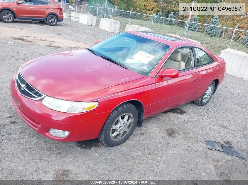 2001 Toyota Camry Solara Se VIN: 2T1CG22P01C496987 Lot: 40528628