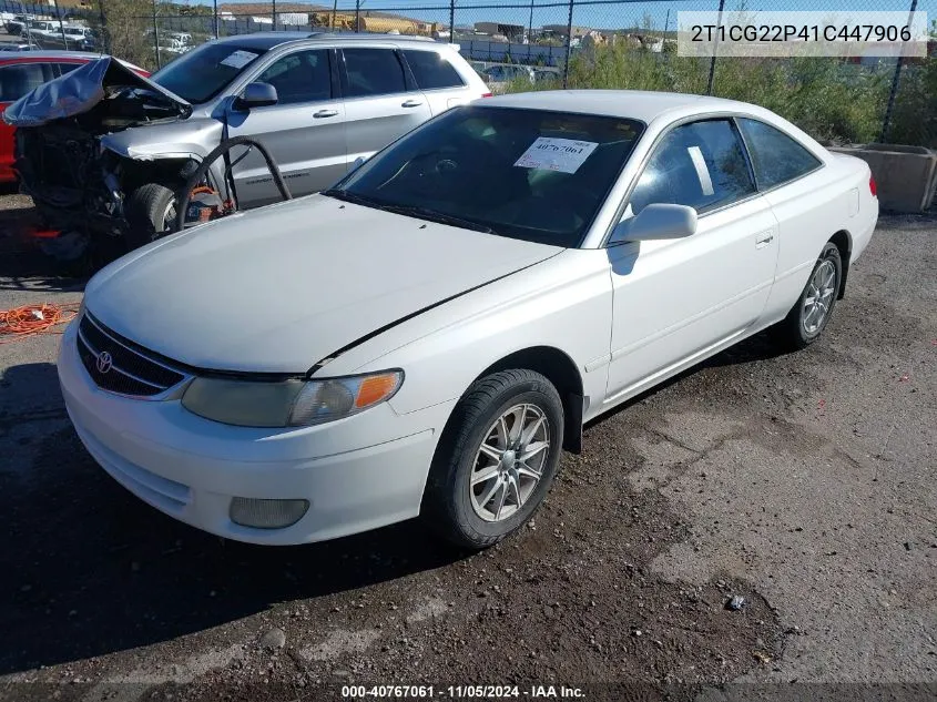 2001 Toyota Camry Solara Se VIN: 2T1CG22P41C447906 Lot: 40767061