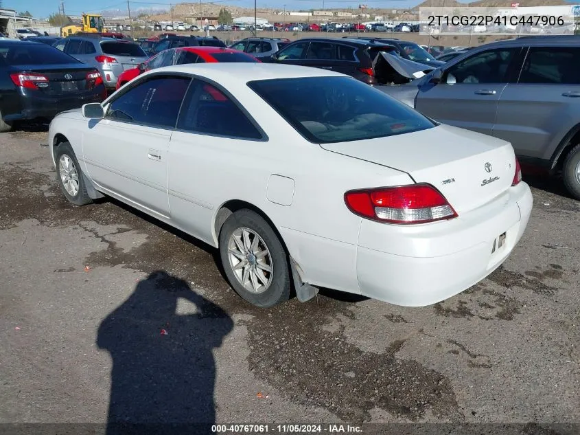 2001 Toyota Camry Solara Se VIN: 2T1CG22P41C447906 Lot: 40767061