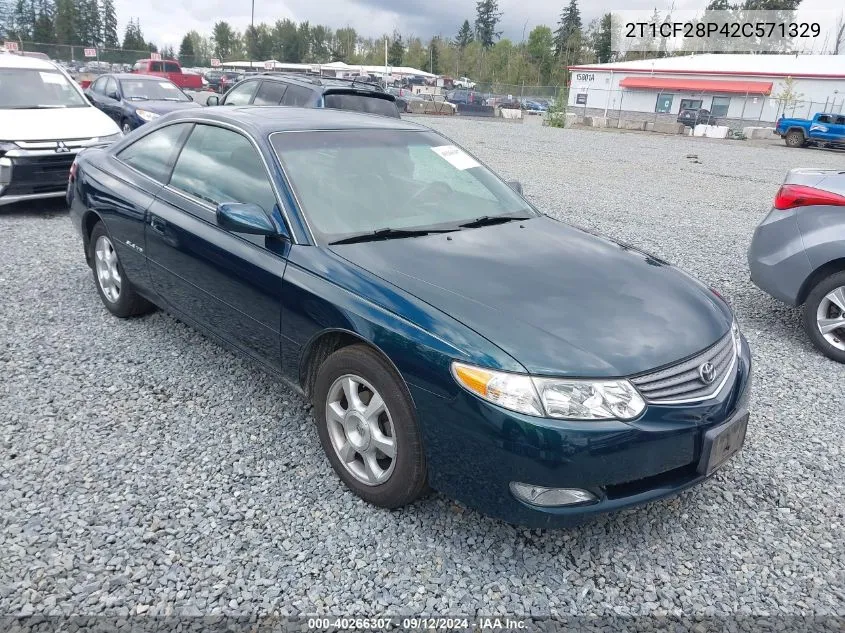 2002 Toyota Camry Solara Sle V6 VIN: 2T1CF28P42C571329 Lot: 40266307