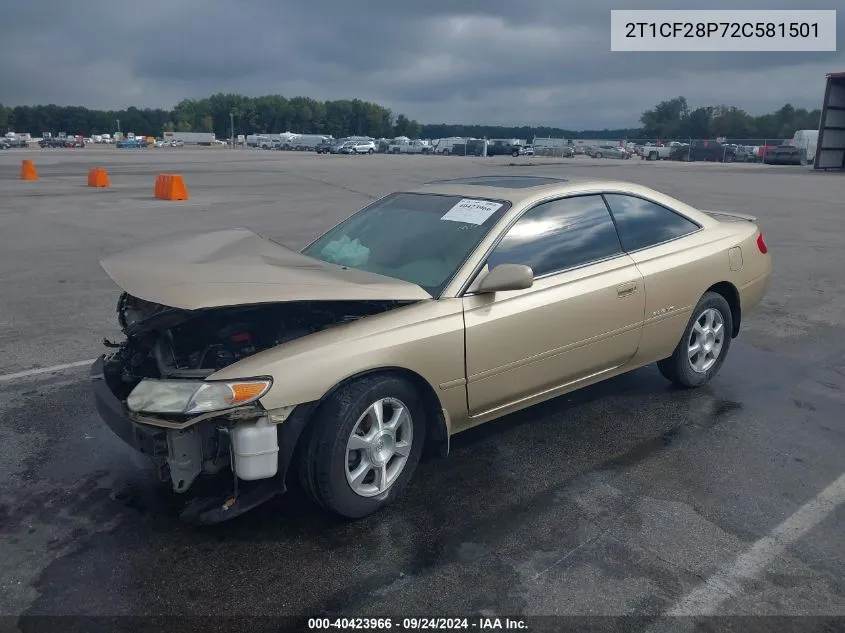 2002 Toyota Camry Solara Se/Sle VIN: 2T1CF28P72C581501 Lot: 40423966