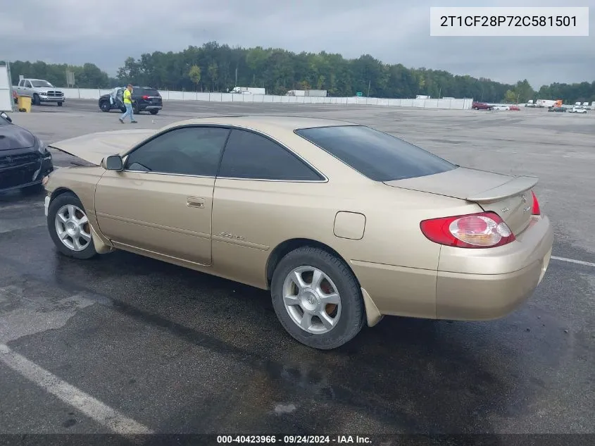 2002 Toyota Camry Solara Se/Sle VIN: 2T1CF28P72C581501 Lot: 40423966