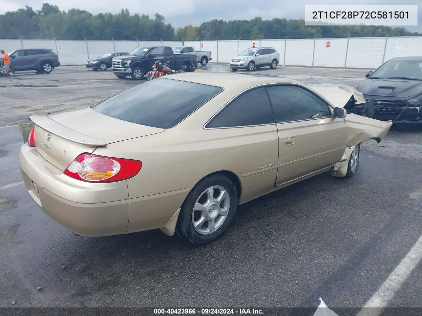 2T1CF28P72C581501 2002 Toyota Camry Solara Se/Sle