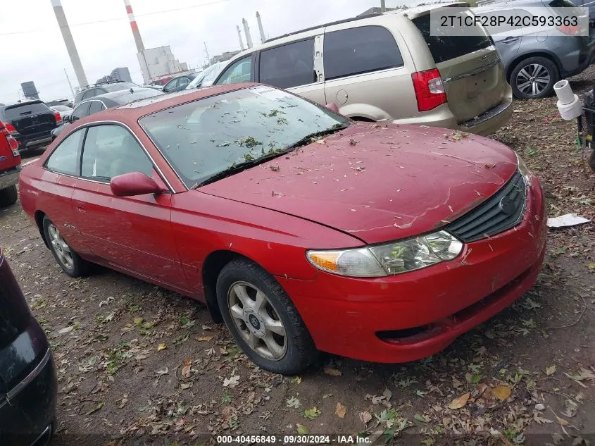 2T1CF28P42C593363 2002 Toyota Camry Solara Se/Sle