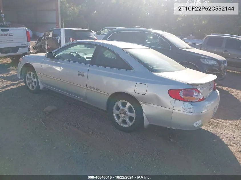 2002 Toyota Camry Solara Sle V6 VIN: 2T1CF22P62C552144 Lot: 40646016