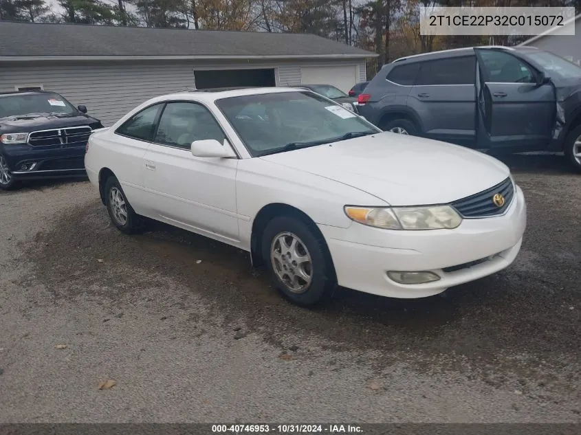 2002 Toyota Camry Solara Se VIN: 2T1CE22P32C015072 Lot: 40746953