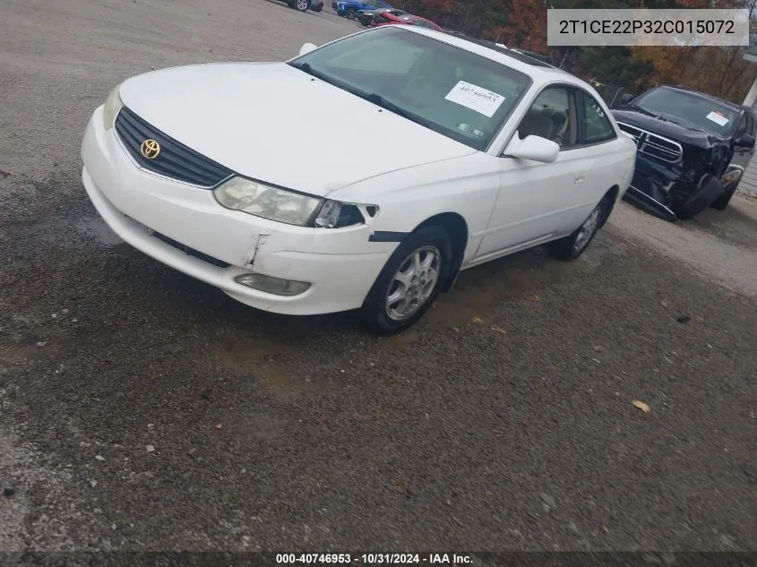 2002 Toyota Camry Solara Se VIN: 2T1CE22P32C015072 Lot: 40746953