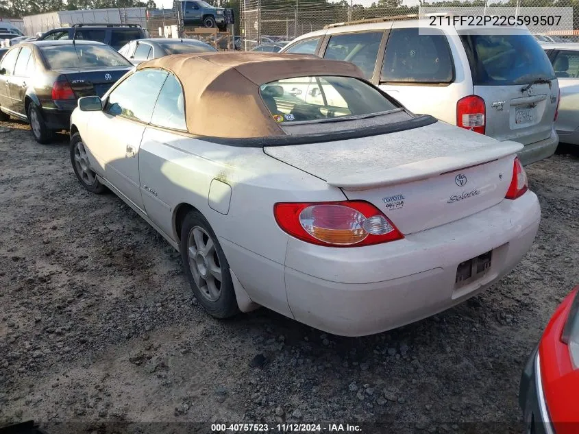 2T1FF22P22C599507 2002 Toyota Camry Solara Sle V6