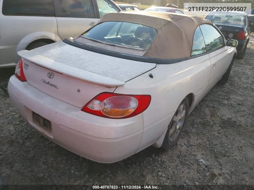 2T1FF22P22C599507 2002 Toyota Camry Solara Sle V6