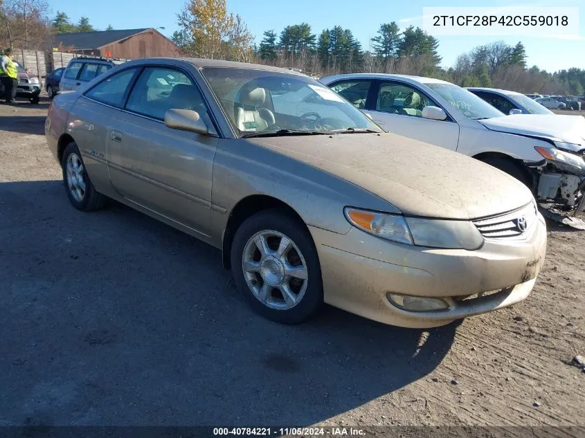 2002 Toyota Camry Solara Sle V6 VIN: 2T1CF28P42C559018 Lot: 40784221