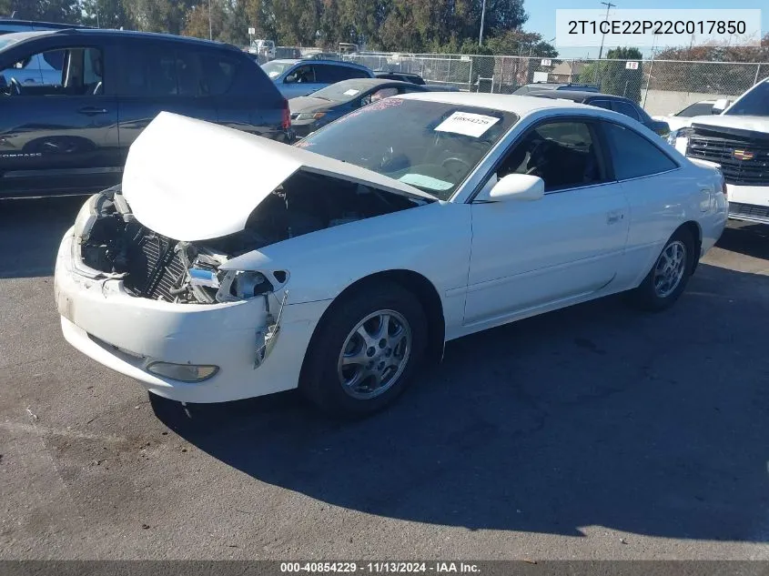 2T1CE22P22C017850 2002 Toyota Camry Solara Se