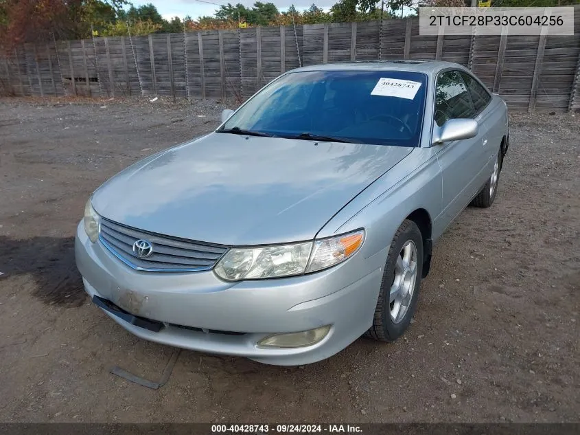 2003 Toyota Camry Solara Sle V6 VIN: 2T1CF28P33C604256 Lot: 40428743