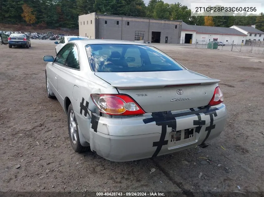 2003 Toyota Camry Solara Sle V6 VIN: 2T1CF28P33C604256 Lot: 40428743