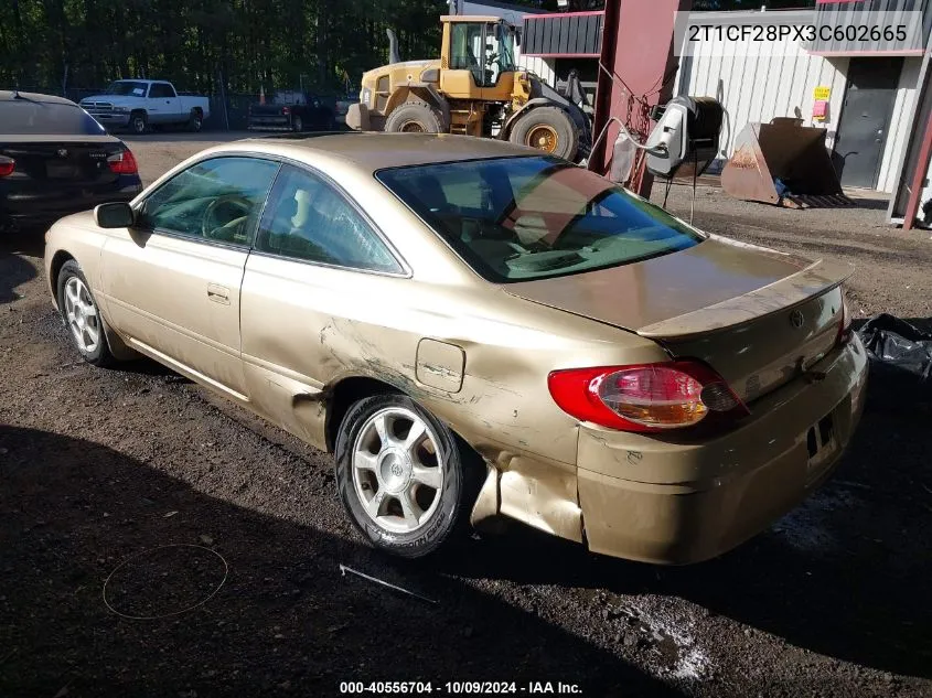 2003 Toyota Camry Solara Sle V6 VIN: 2T1CF28PX3C602665 Lot: 40556704