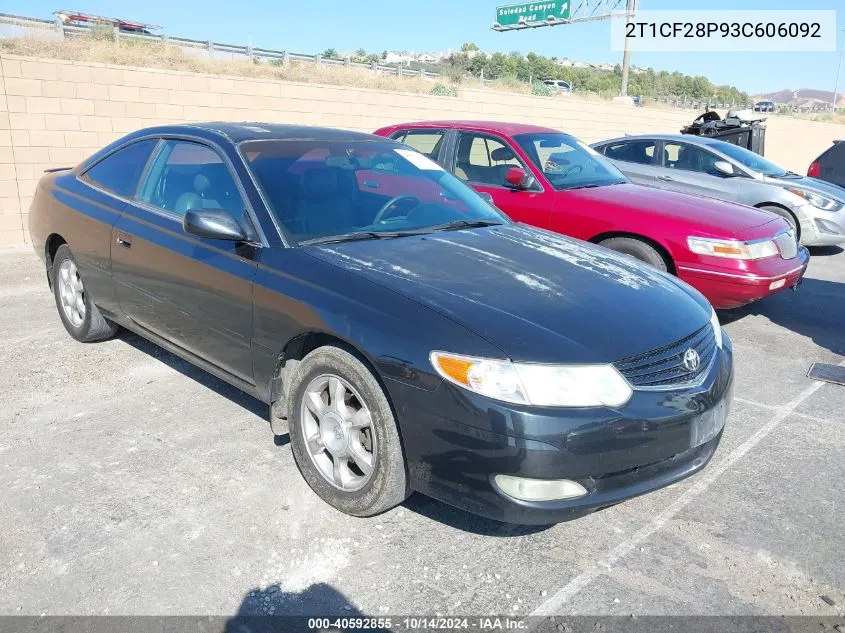 2003 Toyota Camry Solara Sle V6 VIN: 2T1CF28P93C606092 Lot: 40592855