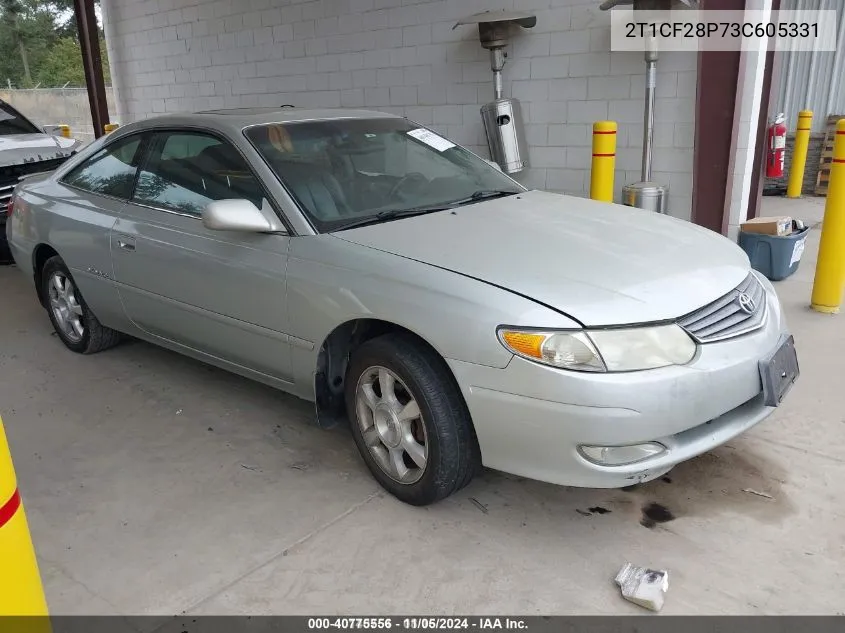 2T1CF28P73C605331 2003 Toyota Camry Solara Sle V6