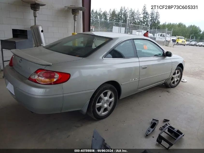 2T1CF28P73C605331 2003 Toyota Camry Solara Sle V6