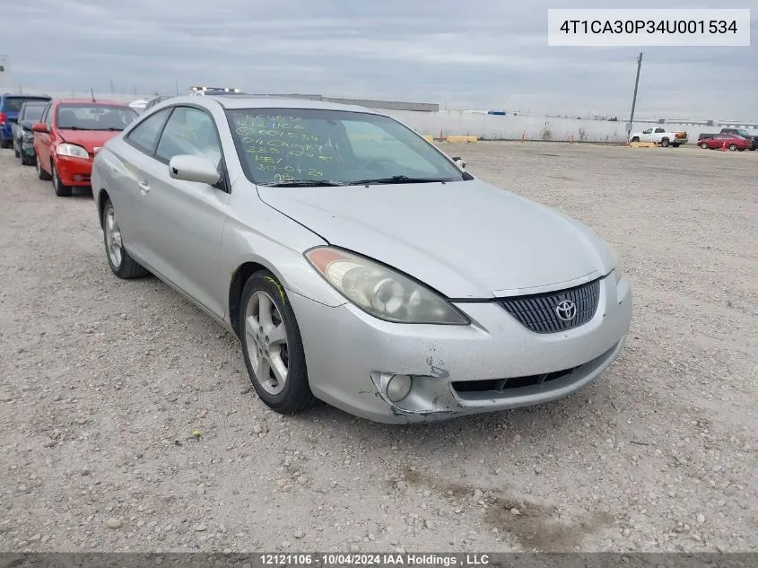 2004 Toyota Camry Solara Se/Sle VIN: 4T1CA30P34U001534 Lot: 12121106