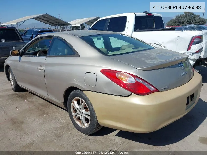 2004 Toyota Camry Solara Sle VIN: 4T1CE30P64U796583 Lot: 39644137