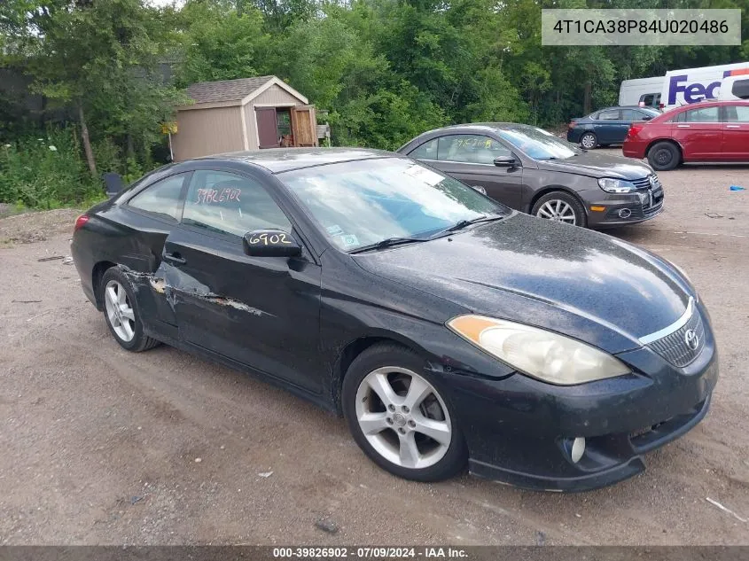 4T1CA38P84U020486 2004 Toyota Camry Solara Se Sport V6