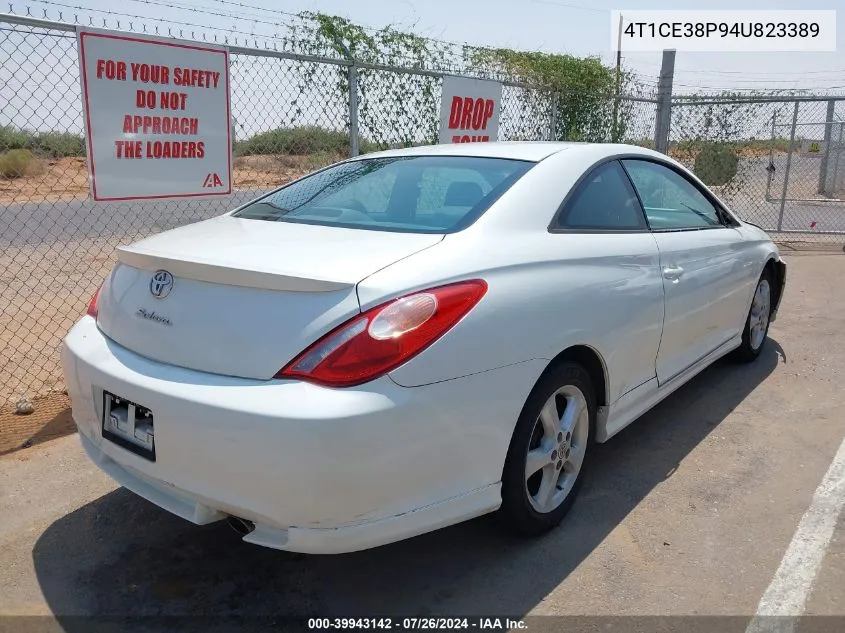 2004 Toyota Camry Solara Se Sport VIN: 4T1CE38P94U823389 Lot: 39943142