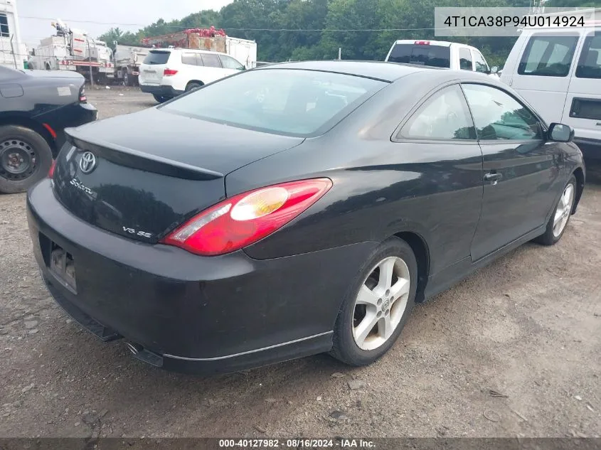 2004 Toyota Camry Solara Se Sport V6 VIN: 4T1CA38P94U014924 Lot: 40127982