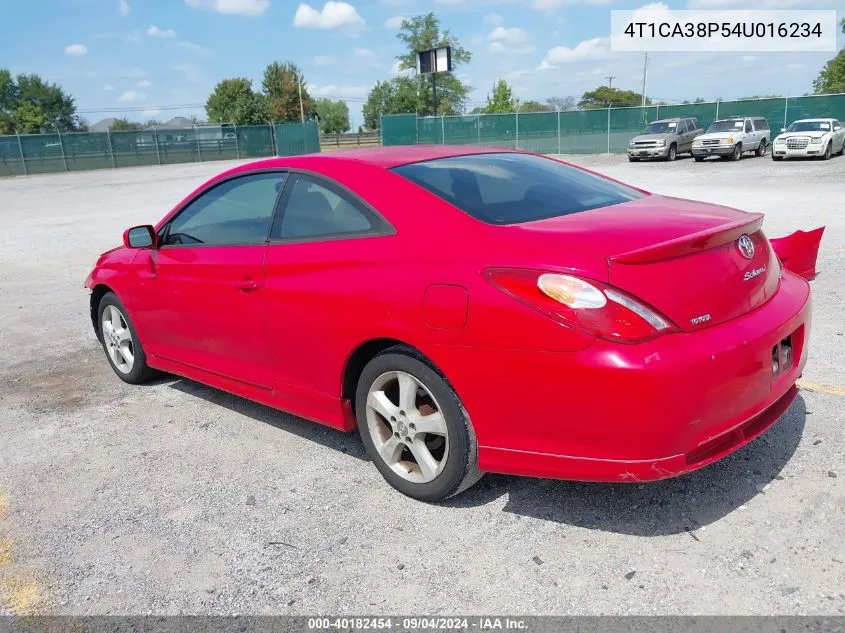 2004 Toyota Camry Solara Se Sport V6 VIN: 4T1CA38P54U016234 Lot: 40182454