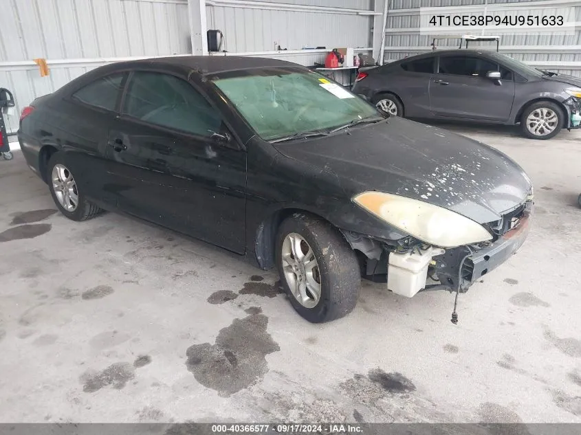 2004 Toyota Camry Solara Se/Sle VIN: 4T1CE38P94U951633 Lot: 40366577