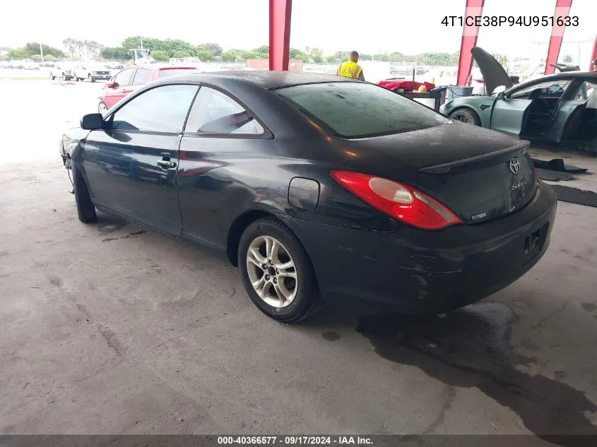 2004 Toyota Camry Solara Se/Sle VIN: 4T1CE38P94U951633 Lot: 40366577