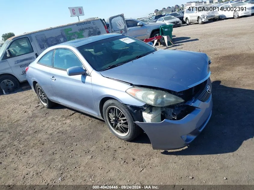 2004 Toyota Camry Solara Sle V6 VIN: 4T1CA30P14U002391 Lot: 40428445