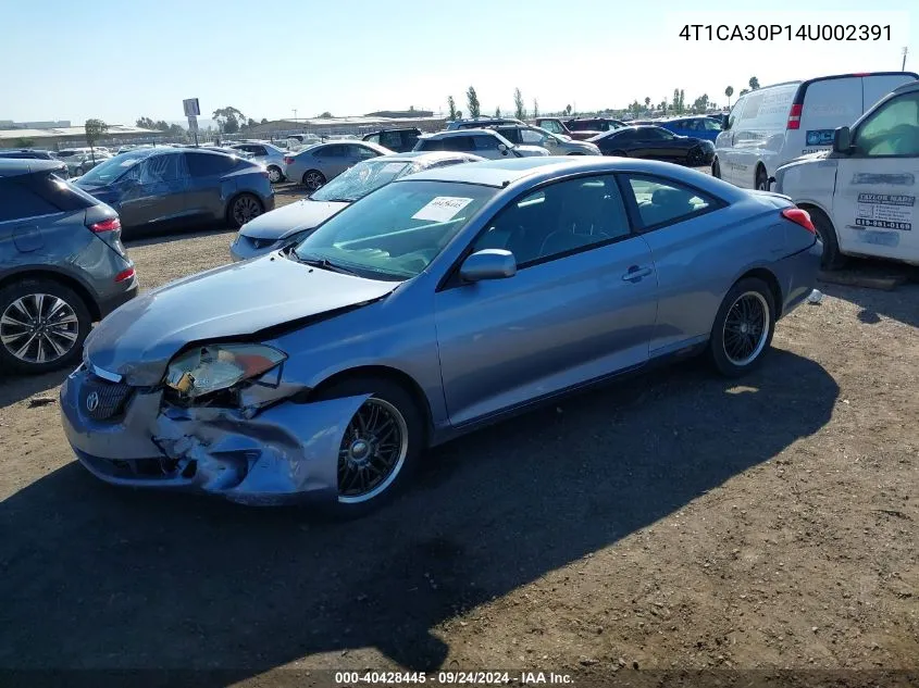 2004 Toyota Camry Solara Sle V6 VIN: 4T1CA30P14U002391 Lot: 40428445