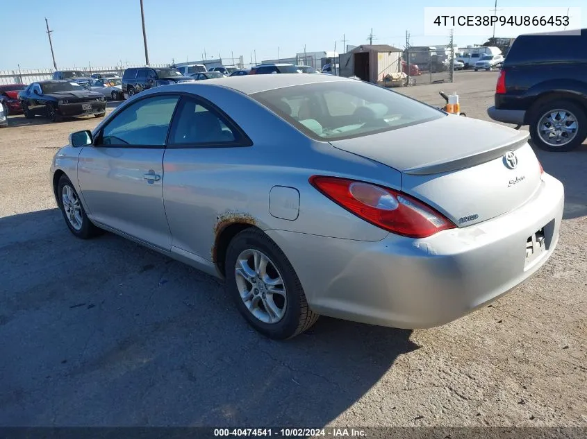 2004 Toyota Camry Solara Se VIN: 4T1CE38P94U866453 Lot: 40474541