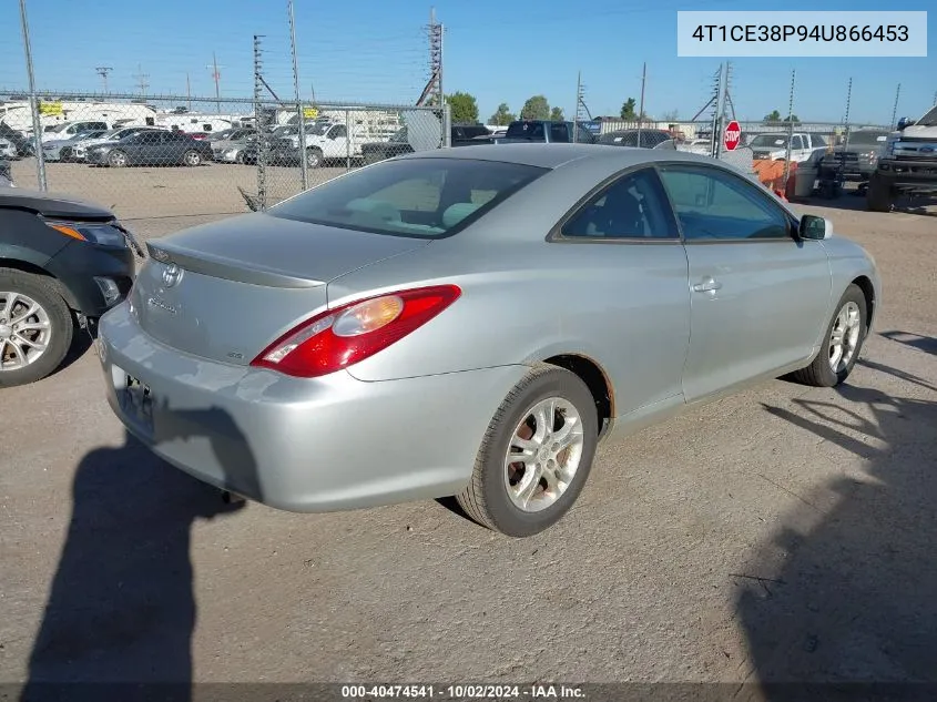 2004 Toyota Camry Solara Se VIN: 4T1CE38P94U866453 Lot: 40474541