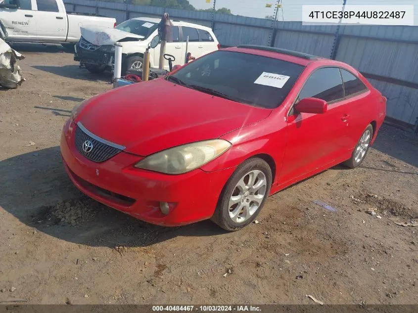 2004 Toyota Camry Solara Se Sport VIN: 4T1CE38P44U822487 Lot: 40484467