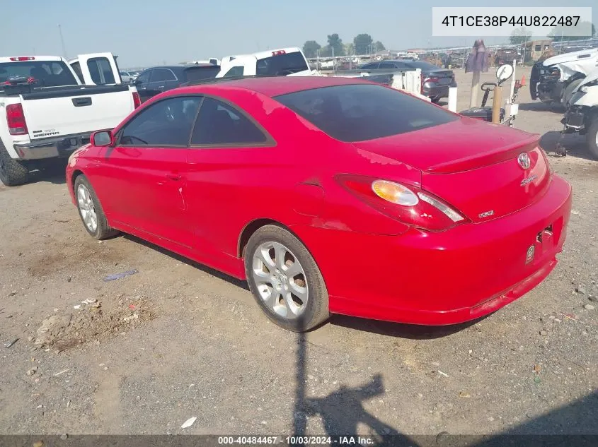 2004 Toyota Camry Solara Se Sport VIN: 4T1CE38P44U822487 Lot: 40484467