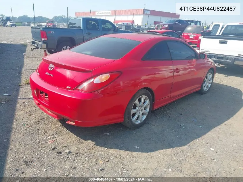 2004 Toyota Camry Solara Se Sport VIN: 4T1CE38P44U822487 Lot: 40484467