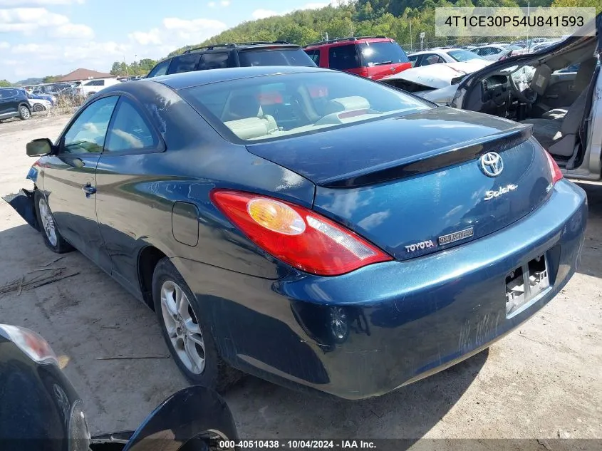 2004 Toyota Camry Solara Sle VIN: 4T1CE30P54U841593 Lot: 40510438