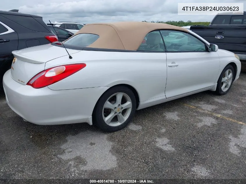 2004 Toyota Camry Solara Sle VIN: 4T1FA38P24U030623 Lot: 40514780