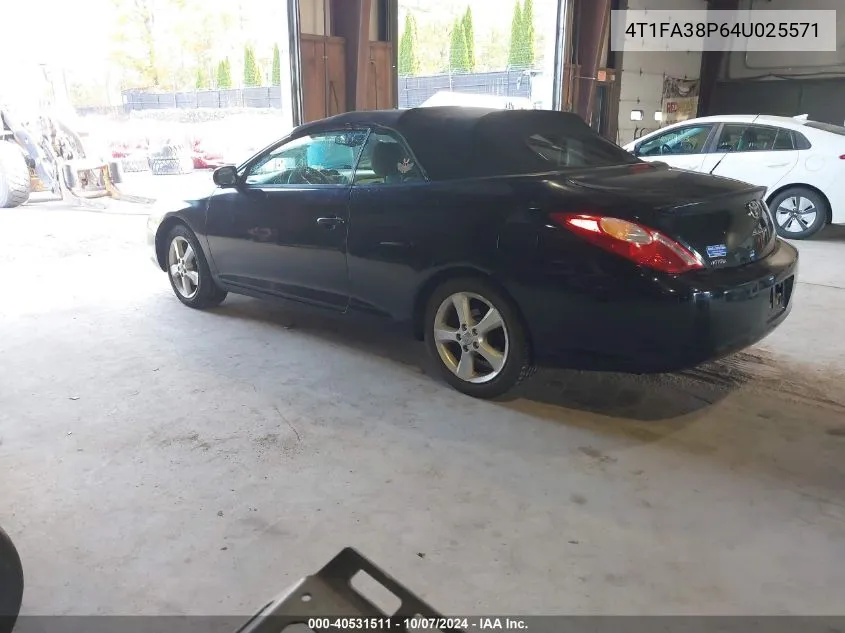 2004 Toyota Camry Solara Se VIN: 4T1FA38P64U025571 Lot: 40531511